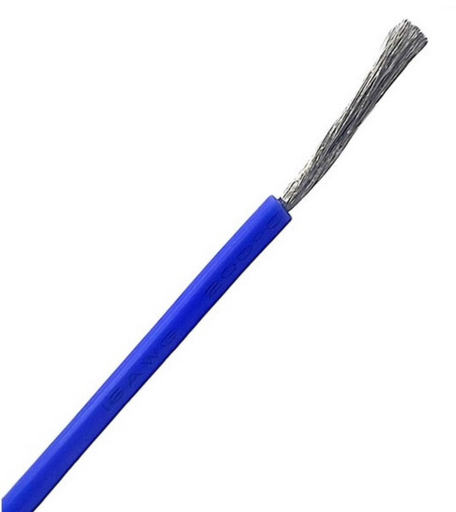 [10006069] Провод силиконовый 22AWG, многожильный (60×0,08 мм), синий, 1 метр