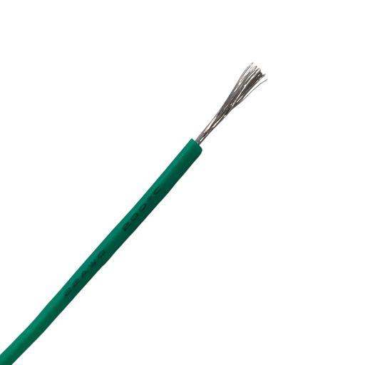[10006070] Провода силиконовый 22AWG, многожильный (60×0,08 мм), зеленый, 1 метр.