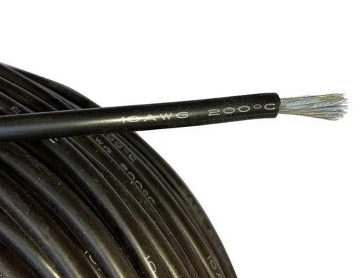 [10003525] Провод силиконовый 18AWG, черный 1м (150х0,08 мм)